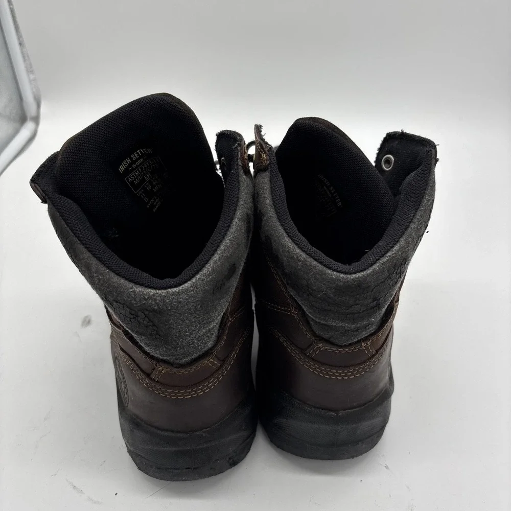 Mens Red Wing Irish Setter 83608 Ely Brn Leather Steel Toe Work Boots Sz 11 D